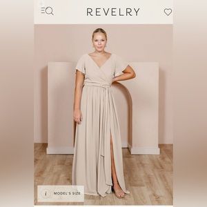 Revelry Harper Chiffon Faux Wrap Dress